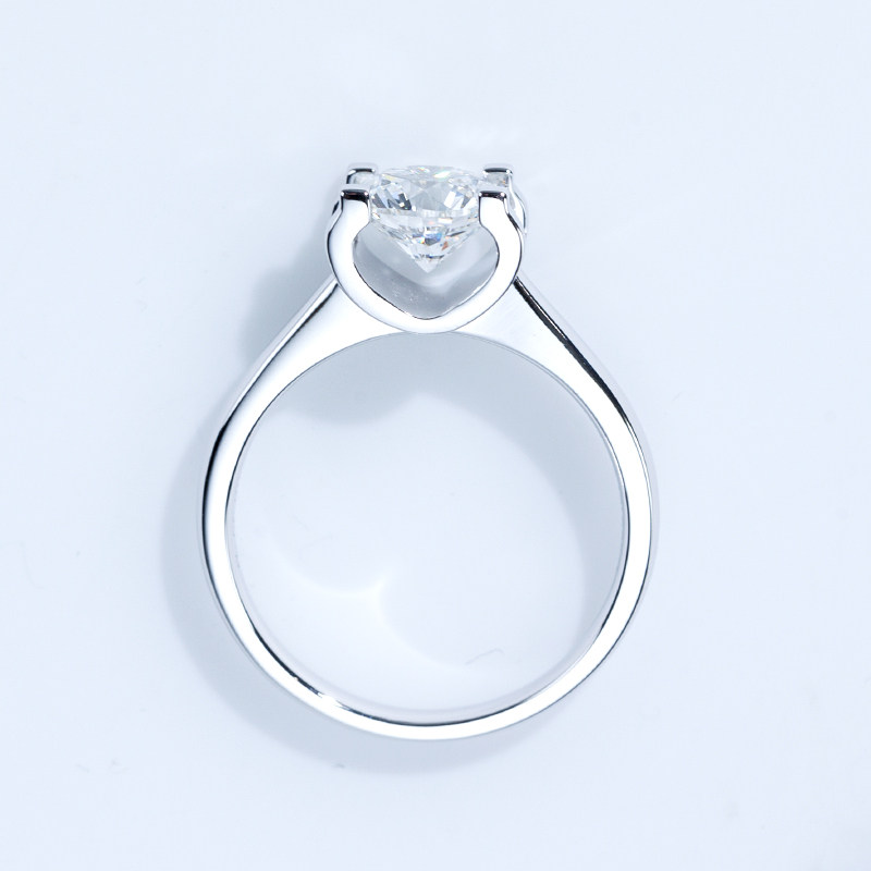 High Profile Solitaire Engagement Ring side view