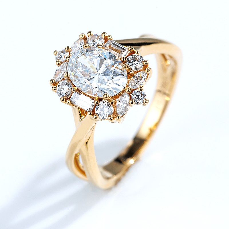 Oval Shaped Lab diamond Engagement Ring