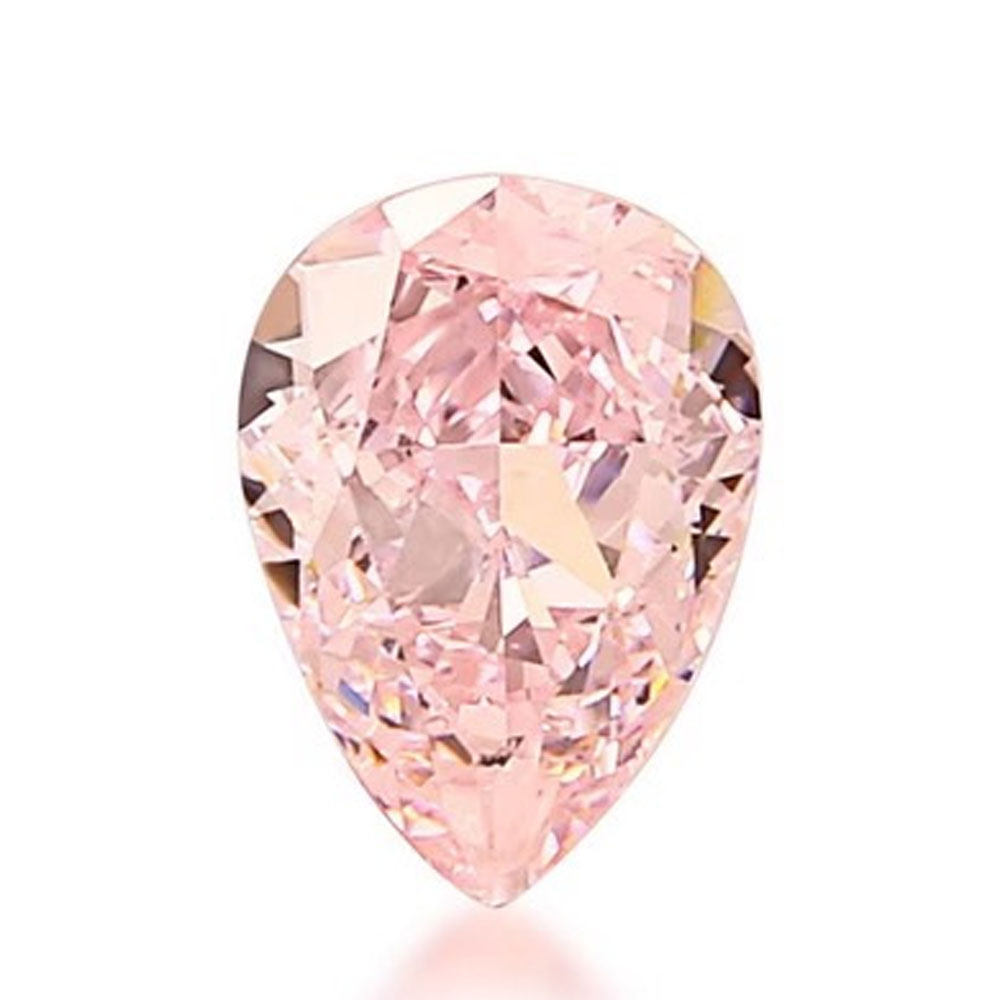 Pear Shaped CVD & HPHT Pink Lab Grown Diamond