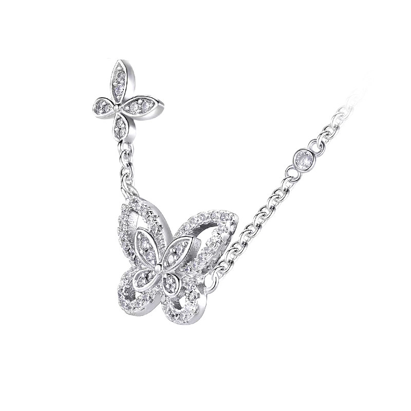 Butterfly-Inspired Diamond Necklace