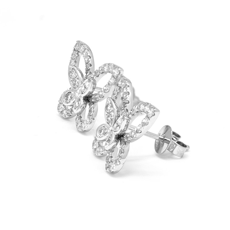 Butterfly Pavé Lab Grown Diamond stud Earrings