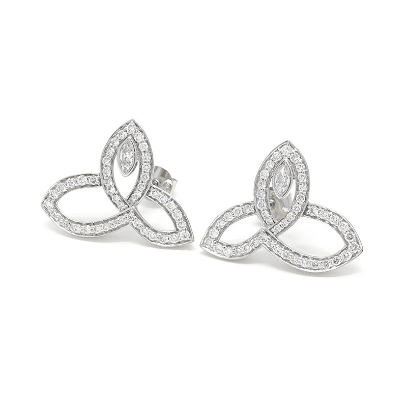 Three Petal Lab Grown Diamond Studs