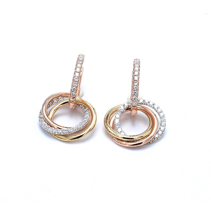 Three-Tone Lab Grown Diamond Drop