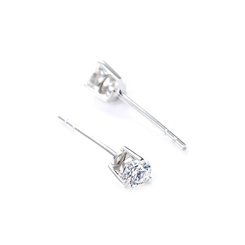 Classic Round Solitaire Lab Grown Diamond Studs