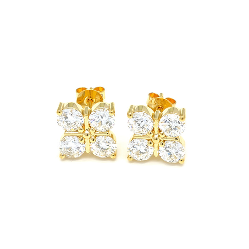 Lab Grown Diamond Stud in Yellow Gold