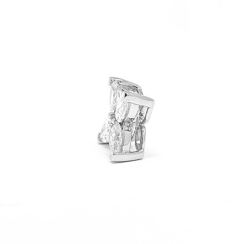 Four Petal Flower Lab Grown Diamond Pendant