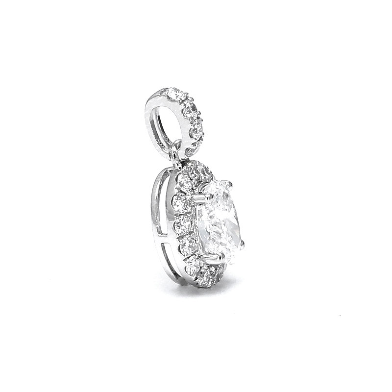 Oval Cut Lab Grown Diamond Pendant