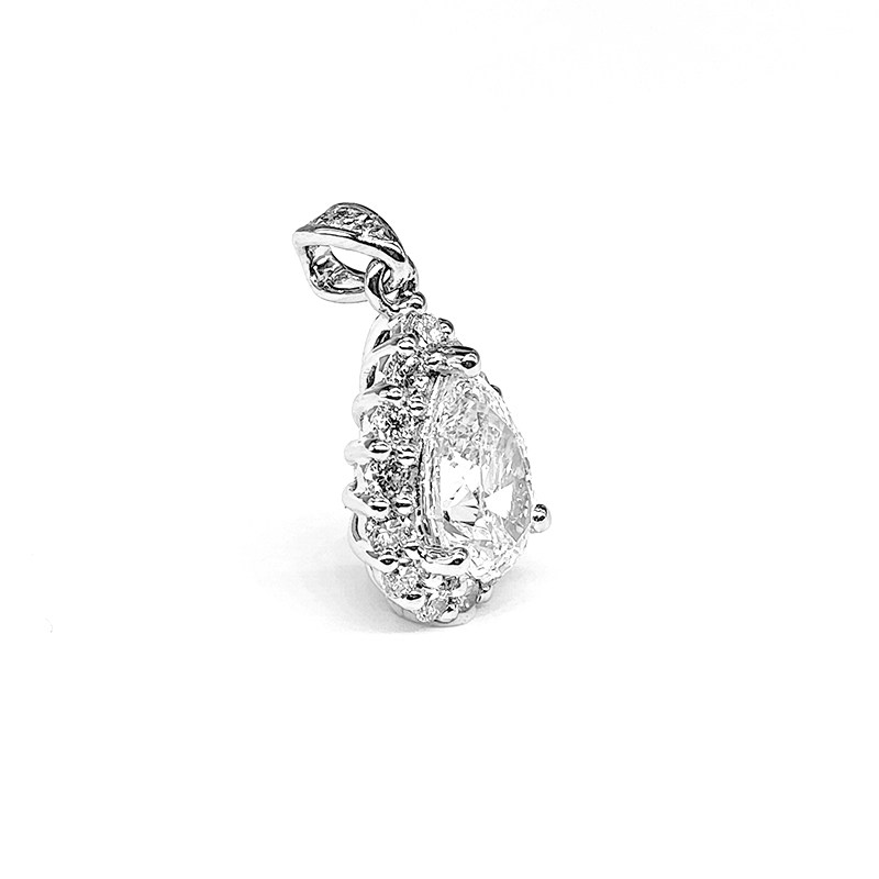 2.25 ct. Platinum Pear Cut Pendant