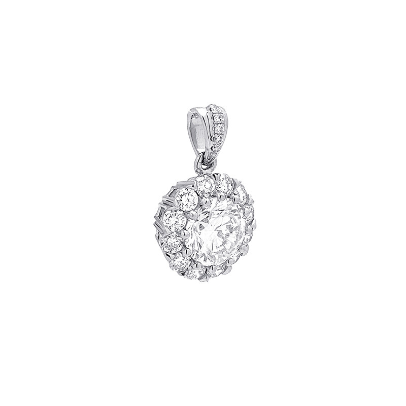 Snowflake Sparkling Lab Diamond Pendant-1