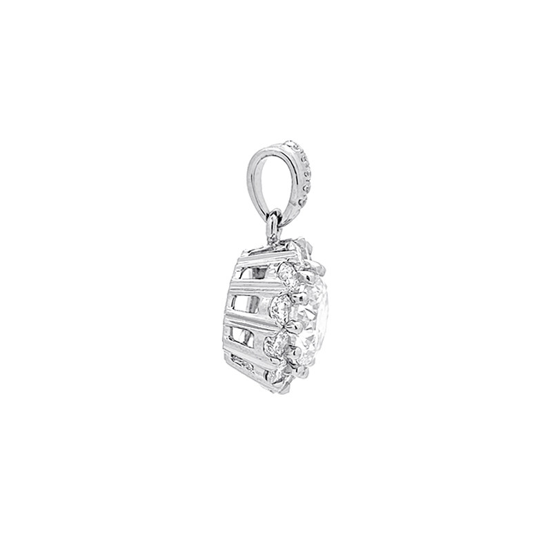 Snowflake Sparkling Lab Diamond Pendant-4