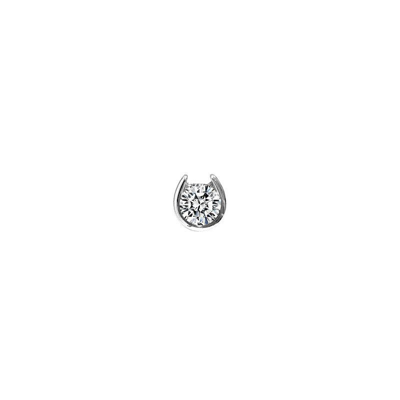 3 ct. Polished Platinum Open Bezel Solitaire Lab Diamond Pendant