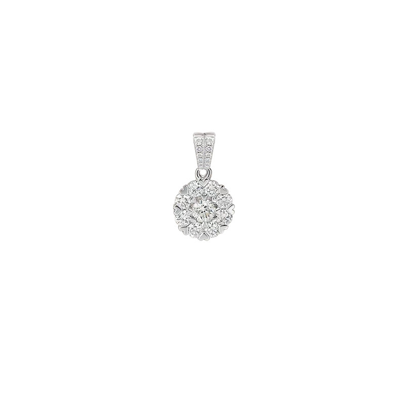 Luxe Pavé Heart Halo Lab Grown Diamond Medallion Pendant