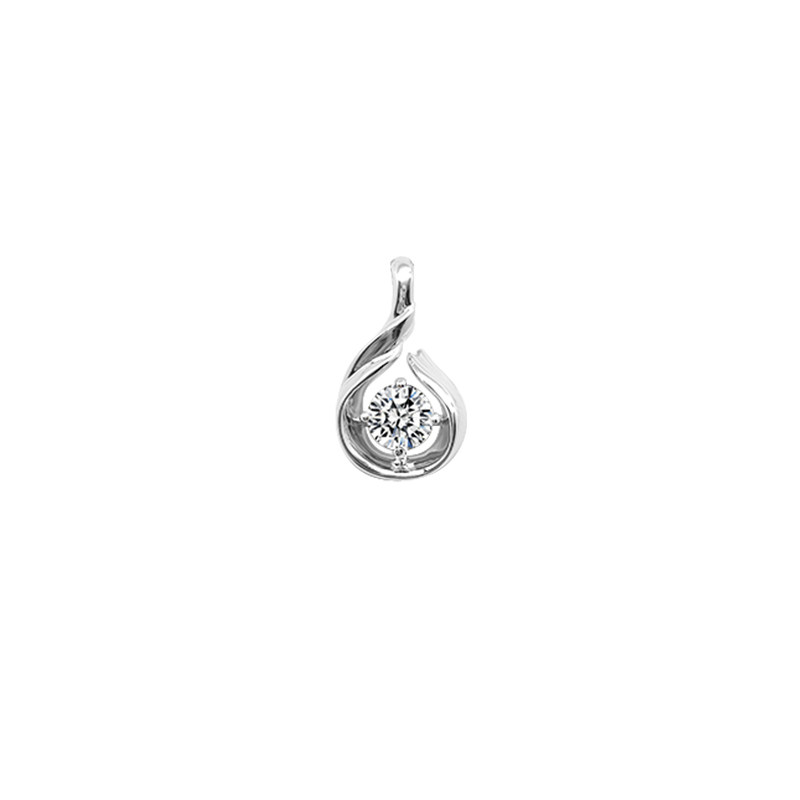 Teardrop Solitaire Lab Grown Diamond Pendant
