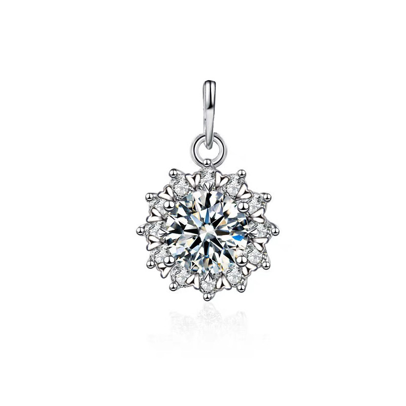Sunflower Lab Grown Diamond Pendant