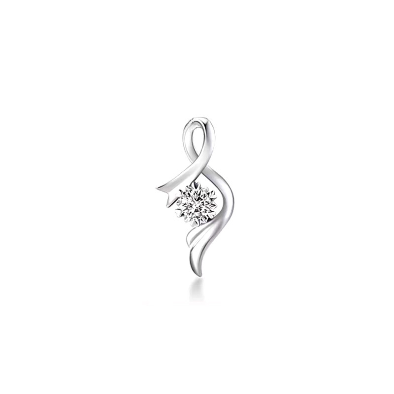 Ribbon Twist Lab Diamond Pendant