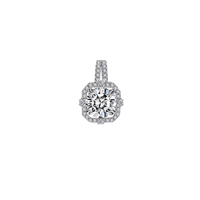 Antique Cushion Halo Pendant