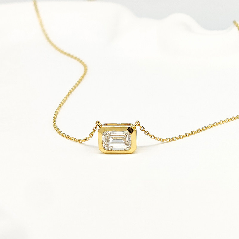 Emerald-Cut Diamond Necklace