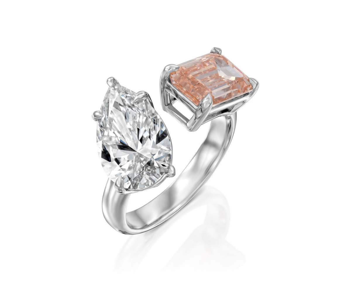 Toi et Moi Lab Grown Diamond Engagement Ring