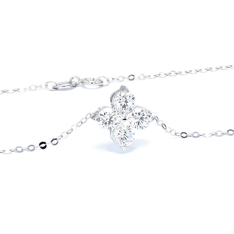 Four-Leaf Clover-Inspired Diamond Necklace