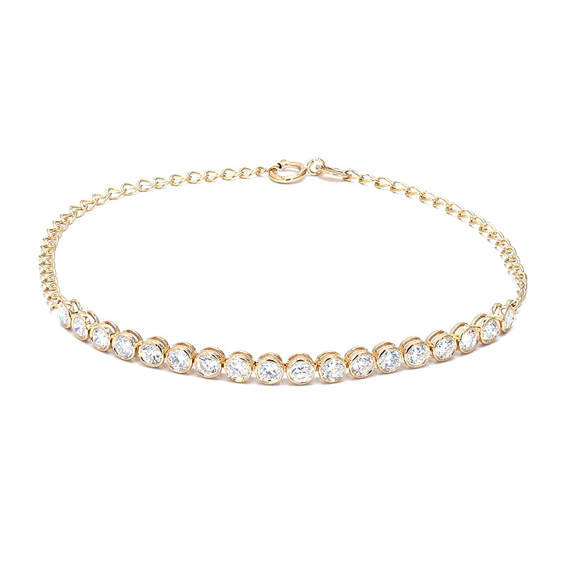 18 Bubble Bezel Set Double Layer Gallery Round Cut Diamonds Bracelet