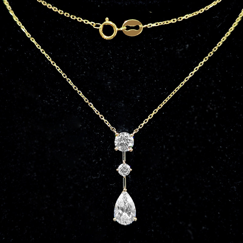 Mermaid's Tear Cross-Inspired Diamond Necklace