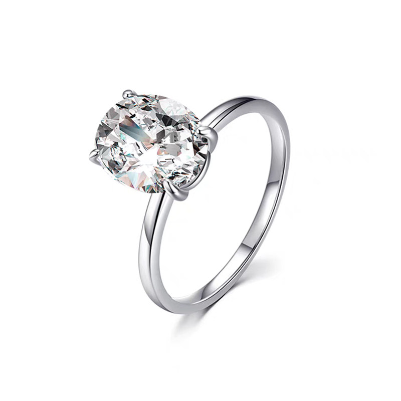 Minimalist 4 Prong Oval Cut Lab Grown Diamond Ring