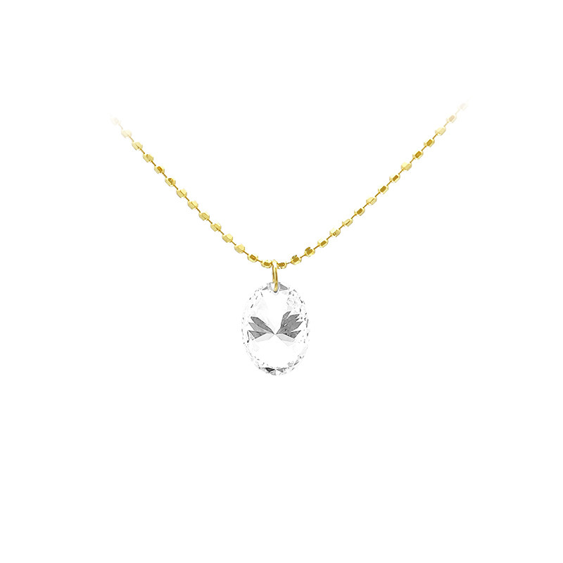 Oval-Cut Diamond Necklace
