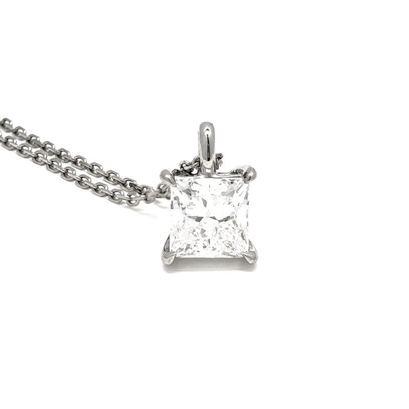 Princess-Cut Diamond Necklace