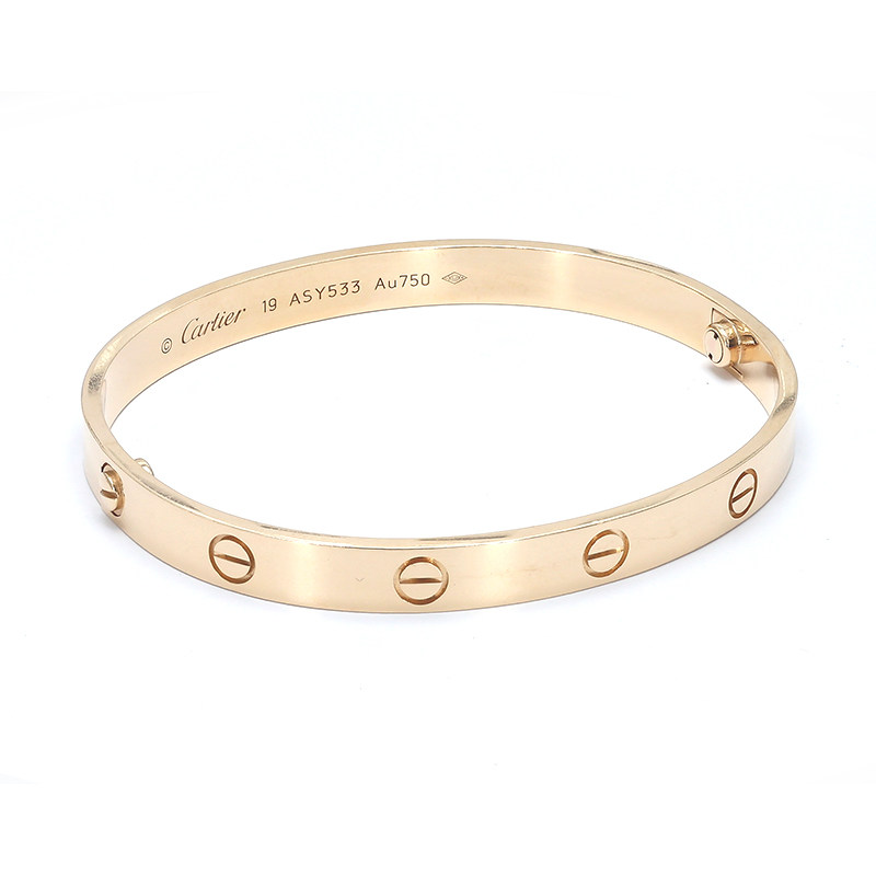 Screw Motif Iconic Stackable Love Bangle Bracelet close up