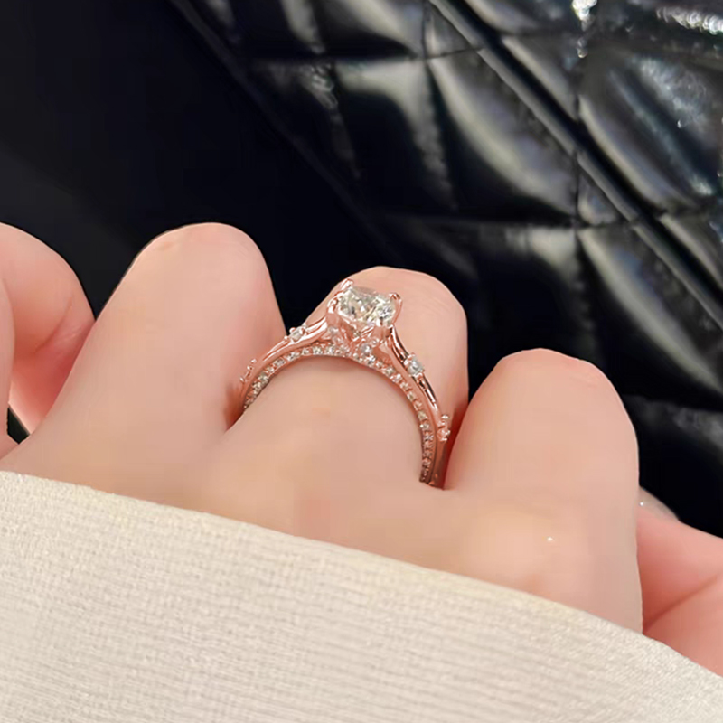 Cushion Cut 1.08ct Lab Grown Diamond Split Shank Engagement Ring — lab grown diamond ring